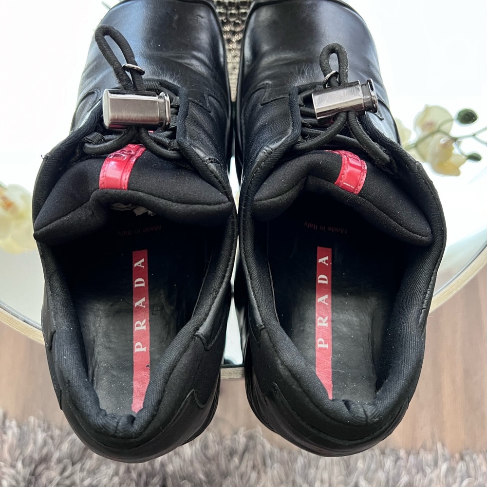 Women’s vintage Prada, Italian leather loafers with drawstring….. - Picture 6 of 12